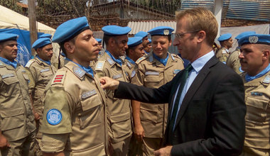 Les éléments de l’Unité de Police Formée (FPU) de l’Egypte et 10 officiers UNPOL honorés pour avoir servi sous le drapeau des Nations Unies à Bukavu
