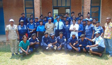 La Police Monusco sensibilise le personnel féminin de la Police congolaise sur la protection des populations civiles.
