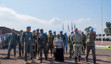 Arrival of Bintou Keita, Special Representative of the UN Secretary-General and Head of MONUSCO, in Goma.