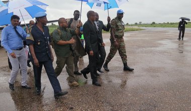 Visite de travail du Chef de la MONUSCO, Maman Sidikou, à Kalemie
