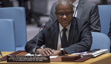 Maman Sambo Sidikou, Special Representative of the Secretary-General for the UN Stabilization Mission in the Democratic Republic of the Congo (MONUSCO), addresses the Security Council. UN Photo/Cia Pak
