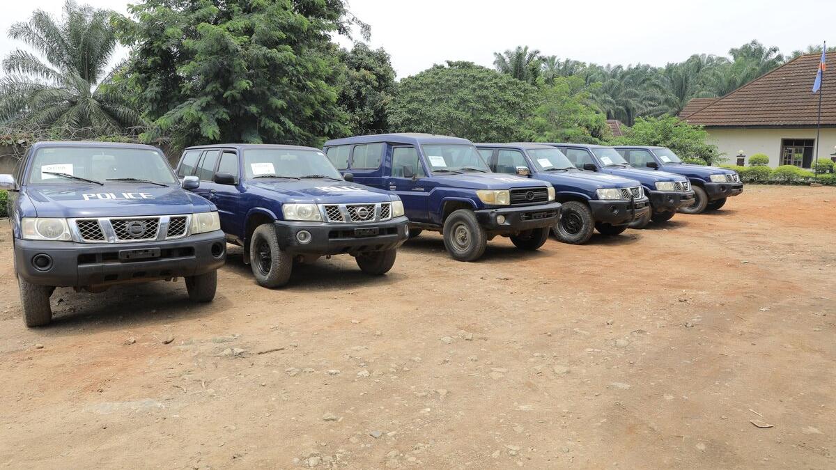 La MONUSCO a remis des véhicules à la police de Beni, butembo et Oicha pour faciliter les interventions au quotidien.