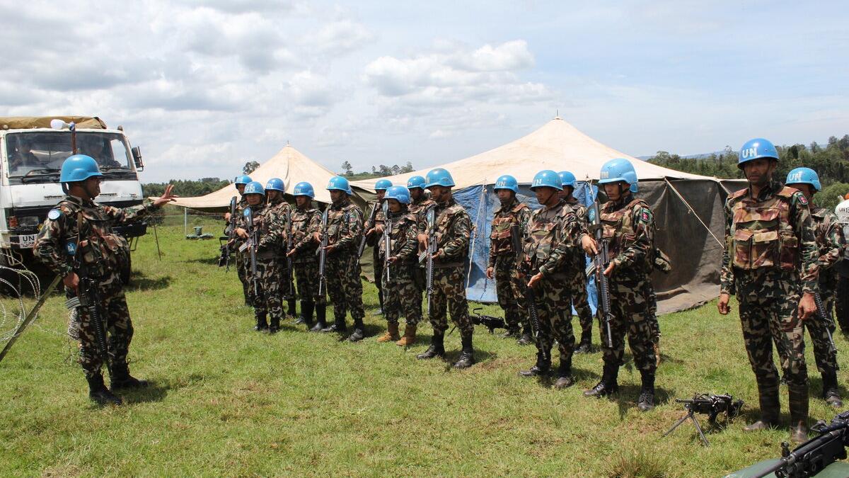 L'installation d'une base militaire temporaire de la MONUSCO