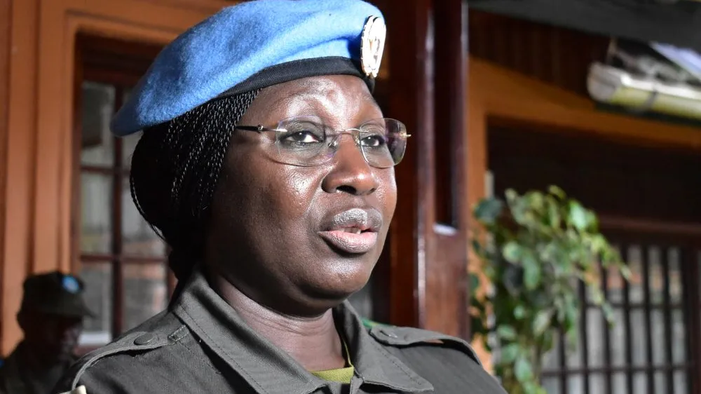 Mamouna Ouedraogo, Chief of Police of MONUSCO (UNPOL), met on Wednesday with the provincial governor, General Evariste Kakule Somo. Photo MONUSCO.