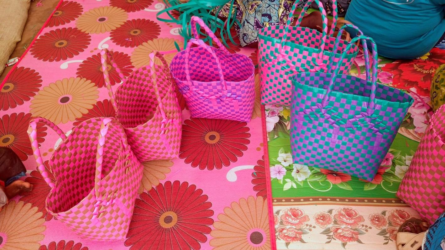 For three days, dozens of detained women and girls received psychological support and were also introduced to several income-generating activities, notably basket weaving. Photo MONUSCO.