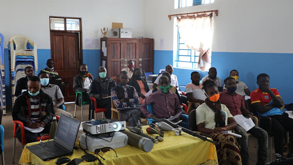 UNMAS is training residents of Beni on the dangers of explosive devices to prevent tragedies. Archive photo ©MONUSCO/Joel Bofengo