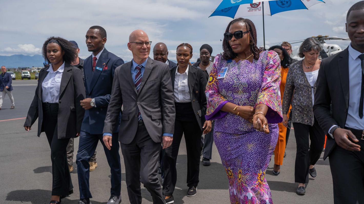 SRSG James Swan arriving in Goma