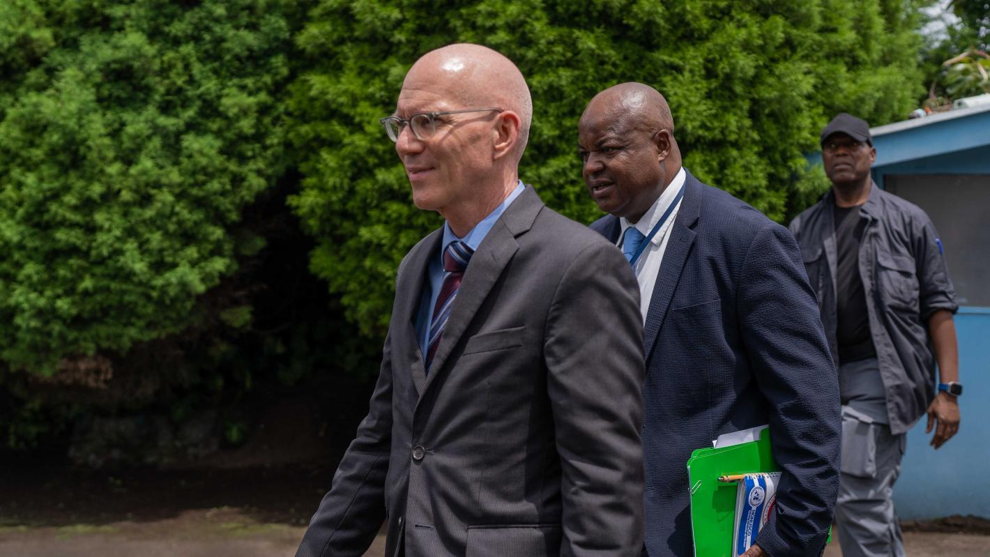 SRSG James Swan arriving in Goma