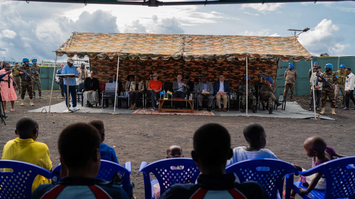 At Mubambiro, James Swan highlights the importance of disarmament and reintegration for peace in eastern DRC