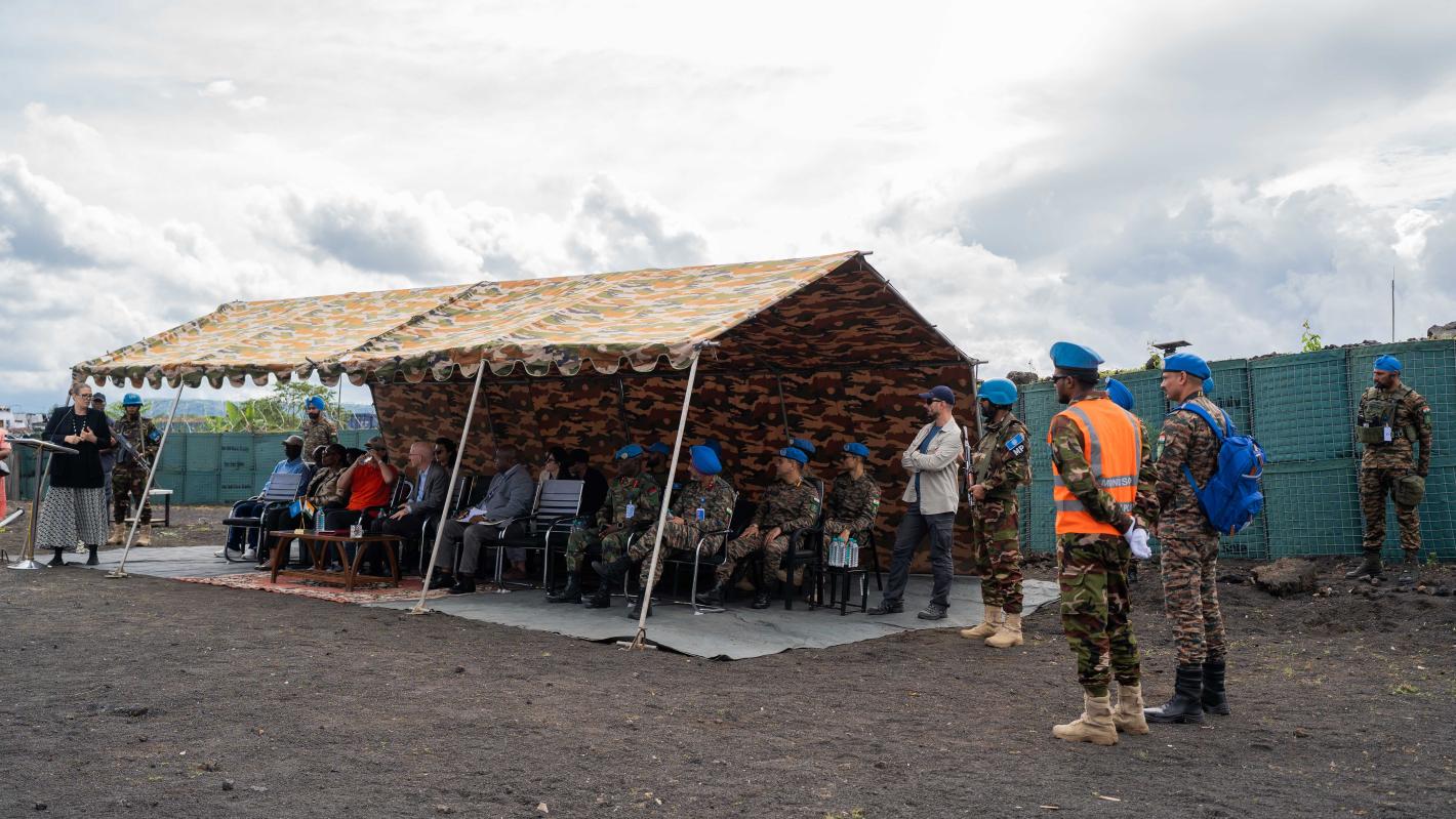 At Mubambiro, James Swan highlights the importance of disarmament and reintegration for peace in eastern DRC