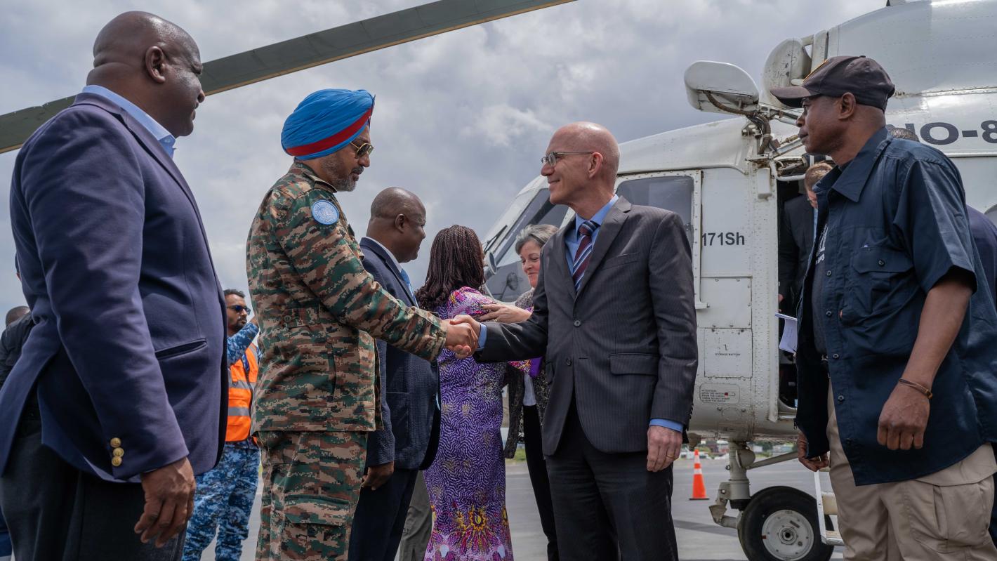 SRSG James Swan arriving in Goma