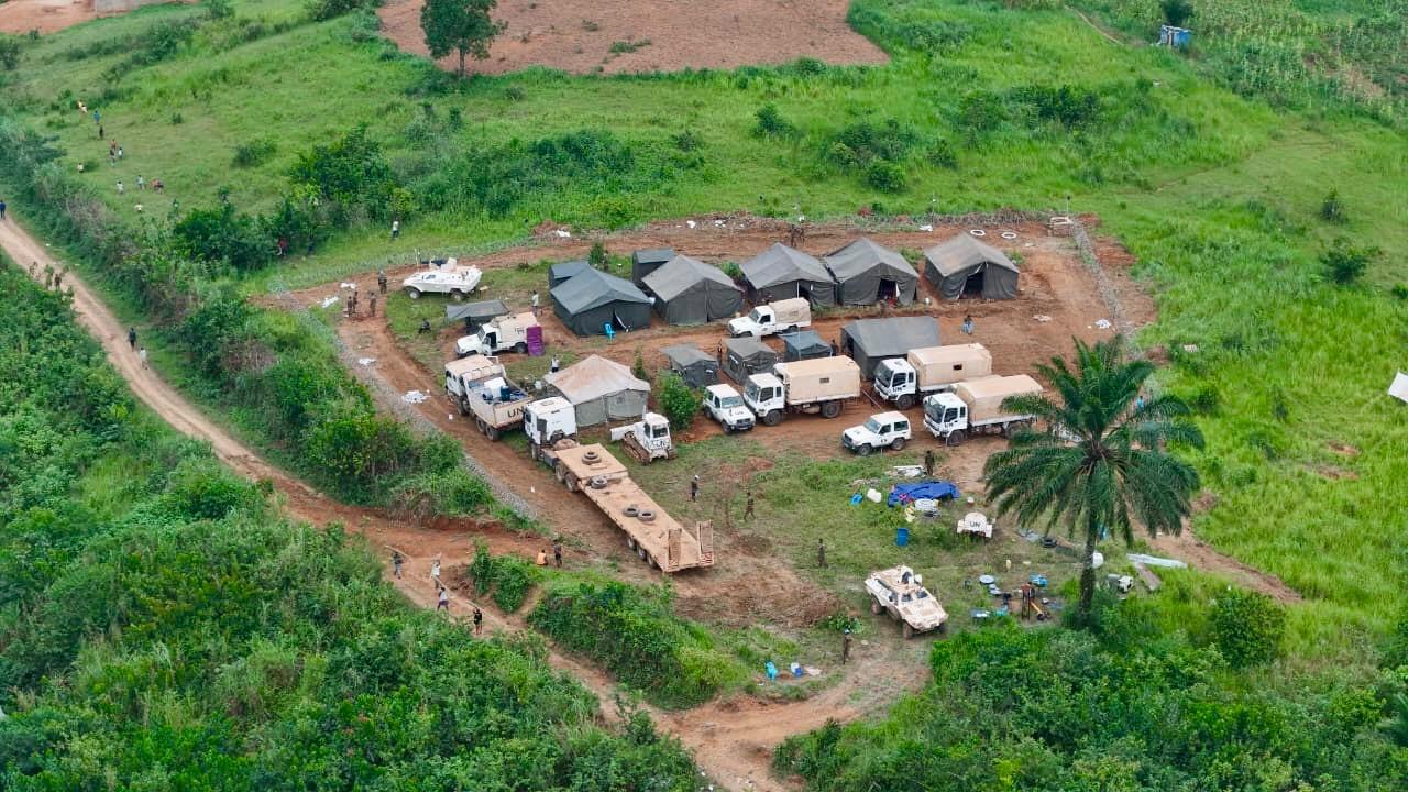 MONUSCO strengthens support and establishes a mobile military Base in Mongbwalu to secure health operations