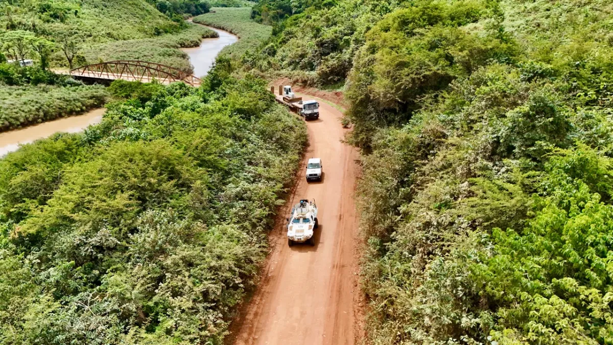 MONUSCO strengthens support and establishes a mobile military Base in Mongbwalu to secure health operations