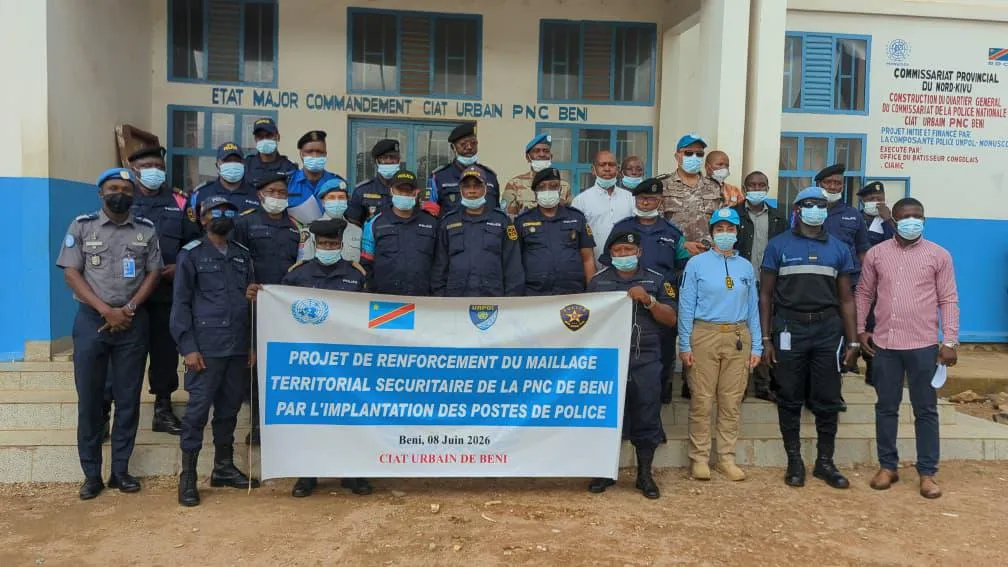 La MONUSCO, à travers sa Police civile (UNPOL), a lancé ce lundi 8 juin un projet ambitieux de renforcement du maillage territorial sécuritaire dans la ville de Beni, chef-lieu provincial provisoire du Nord-Kivu.