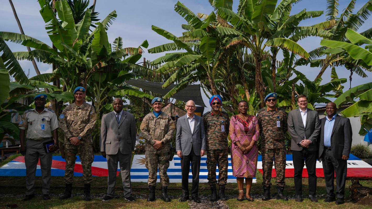 Mr. Swan made a particular point of congratulating Sergeant Matias Reyes, currently deployed with MONUSCO, who was one of the two recipients of the prestigious Mbaye Diagne Medal, awarded on 5 June at United Nations Headquarters in New York.