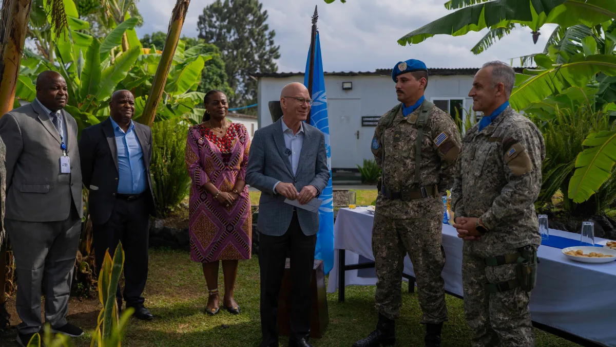 Mr. Swan made a particular point of congratulating Sergeant Matias Reyes, currently deployed with MONUSCO, who was one of the two recipients of the prestigious Mbaye Diagne Medal, awarded on 5 June at United Nations Headquarters in New York.