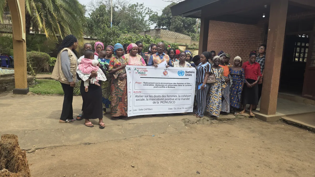 Des femmes vulnérables outillées par la MONUSCO en vue de leur autonomisation