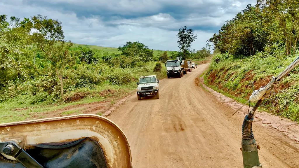 MONUSCO strengthens support and establishes a mobile military Base in Mongbwalu to secure health operations
