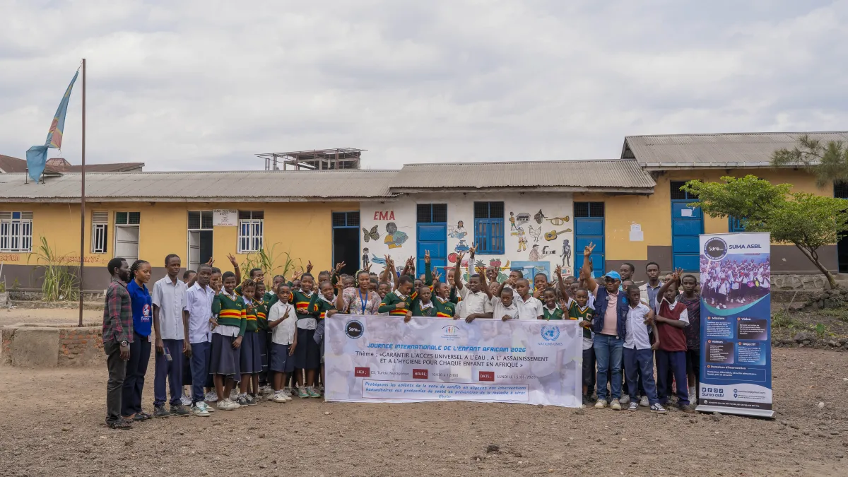 Le 16 juin à Goma des élèves ont été sensibilisés à leurs droits et aux mesures de prévention d Ebola lors d'une activité organisée avec la MONUSCO et l'OMS
