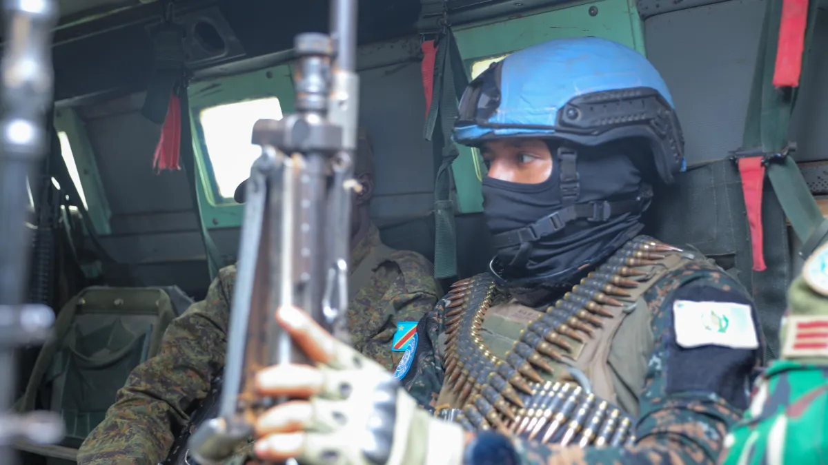 In Nyakunde, Ituri, MONUSCO patrols are helping restore communities' confidence and revive the Ebola response. Health authorities are calling for a sustained presence to protect communities and ensure continuity of care.