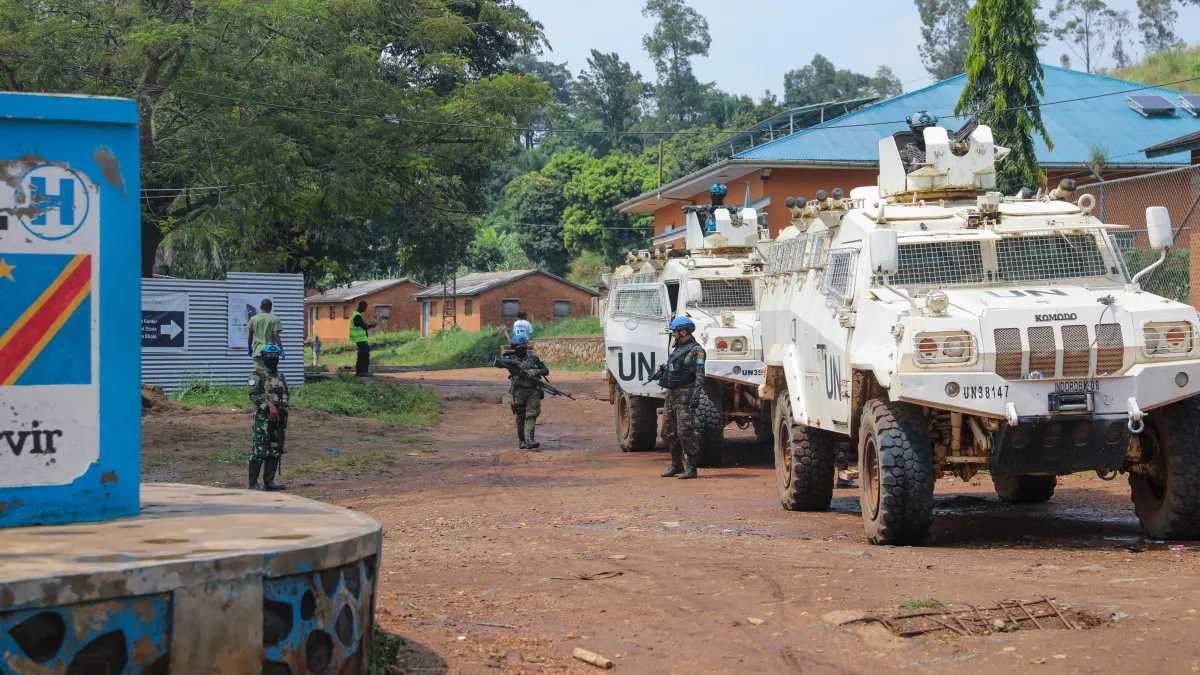 In Nyakunde, Ituri, MONUSCO patrols are helping restore communities' confidence and revive the Ebola response. Health authorities are calling for a sustained presence to protect communities and ensure continuity of care.