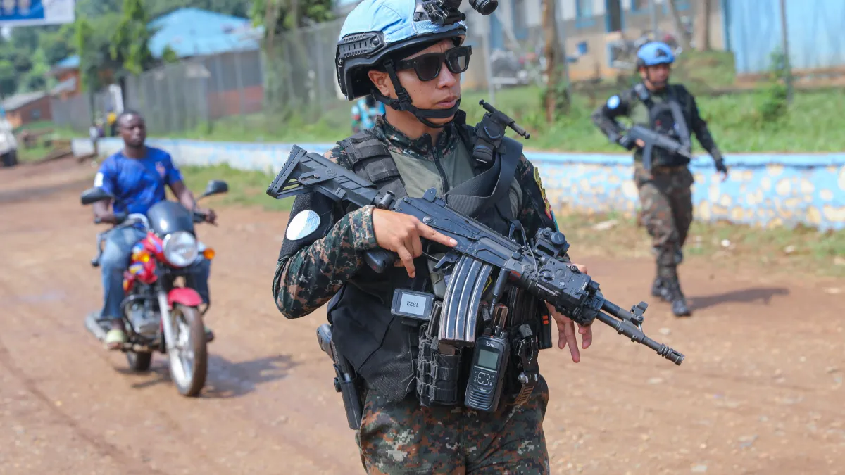 In Nyakunde, Ituri, MONUSCO patrols are helping restore communities' confidence and revive the Ebola response. Health authorities are calling for a sustained presence to protect communities and ensure continuity of care.