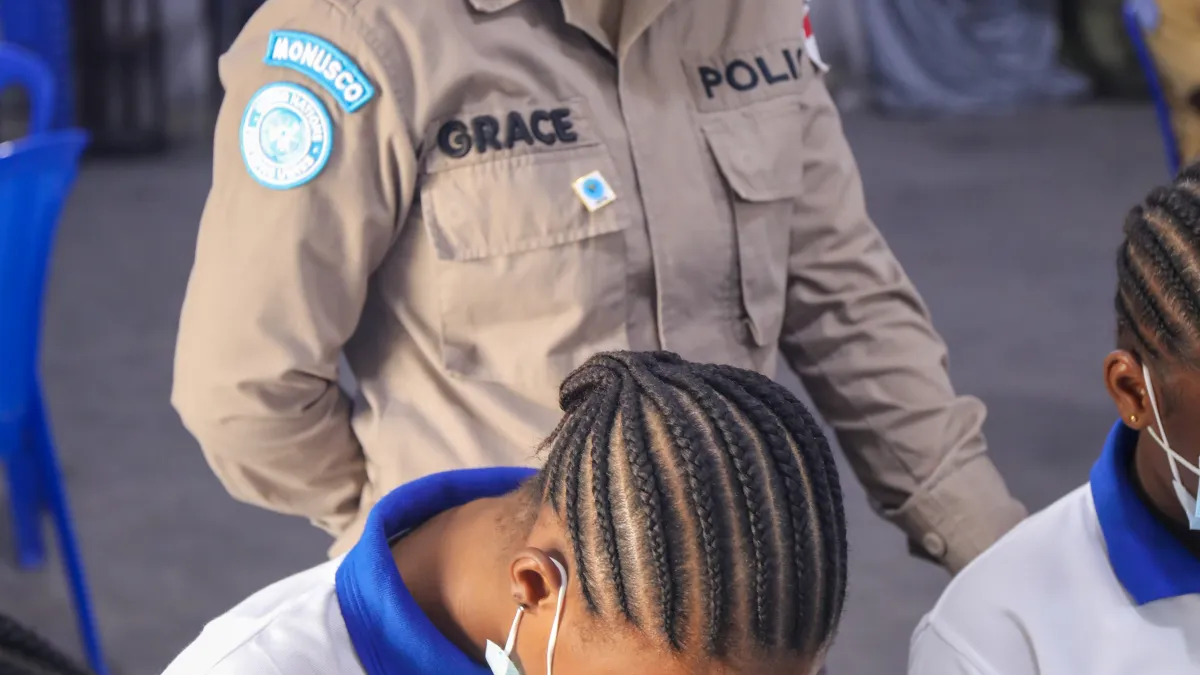 Au total, une trentaine de jeunes filles ont participé à la séance de sensibilisation organisée par UNPOL et la Police congolaise.