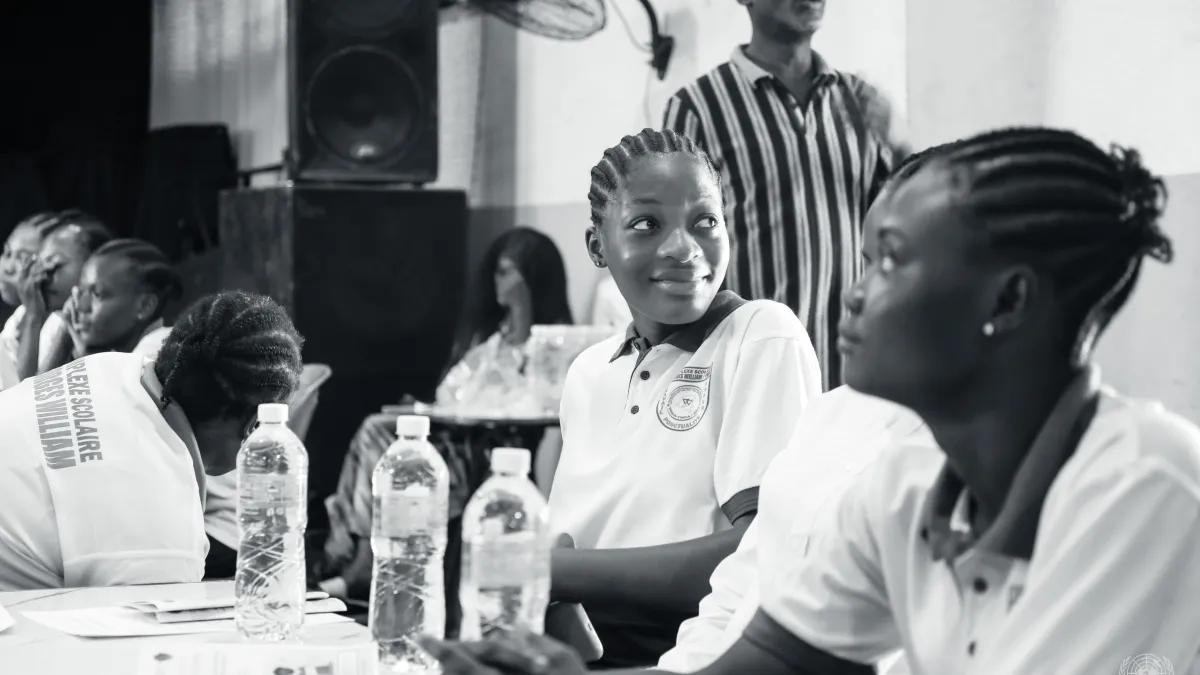 Au total, une trentaine de jeunes filles ont participé à la séance de sensibilisation organisée par UNPOL et la Police congolaise.