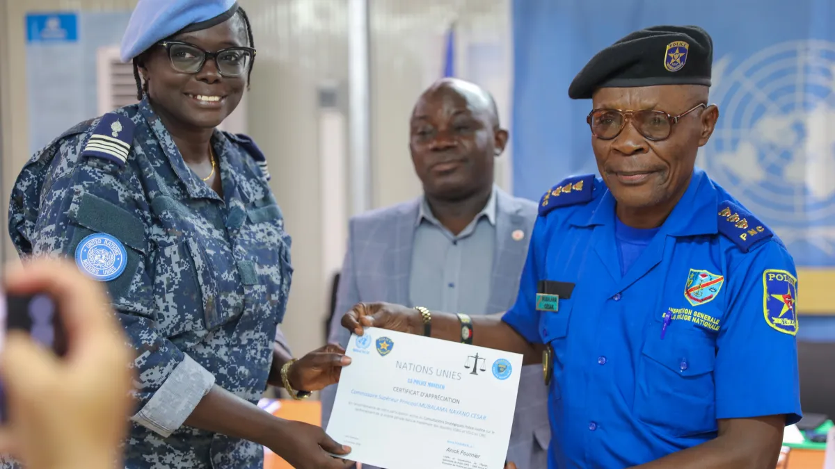 À Bunia et Beni, la MONUSCO, à travers sa Police (UNPOL), a réuni acteurs de la Police, de la Justice et de la société civile pour identifier les obstacles qui persistent tout au long de la chaîne pénale.