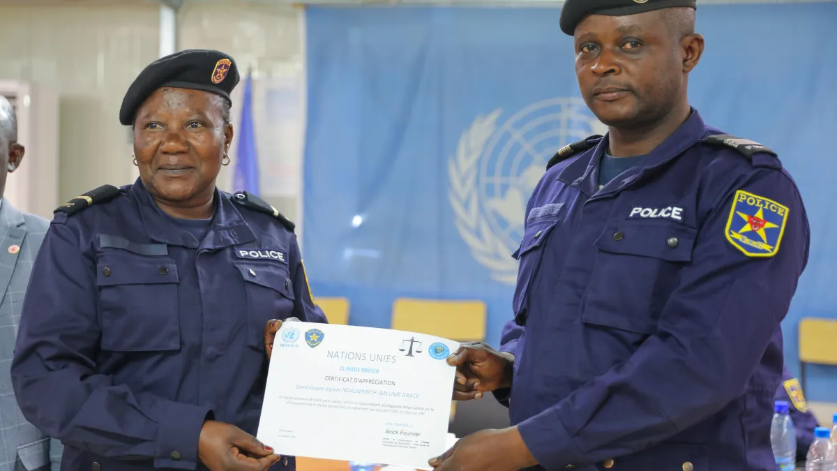 À Bunia et Beni, la MONUSCO, à travers sa Police (UNPOL), a réuni acteurs de la Police, de la Justice et de la société civile pour identifier les obstacles qui persistent tout au long de la chaîne pénale.