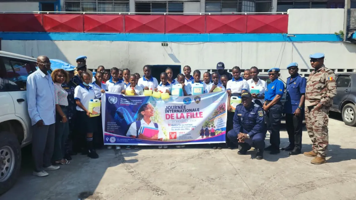 Au total, une trentaine de jeunes filles ont participé à la séance de sensibilisation organisée par UNPOL et la Police congolaise.