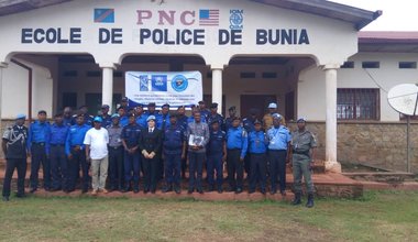 Les Nations Unies forment des policiers congolais à la sécurisation du processus de relocalisation des réfugiés/Photo MONUSCO/Jean-Claude Loky