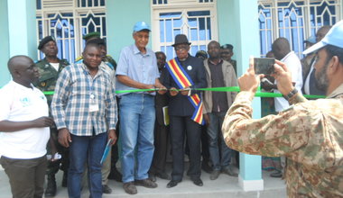 Restauration de l’autorité de l’Etat : la MONUSCO offre un nouveau bâtiment au Parquet militaire de Baraka au Sud-Kivu