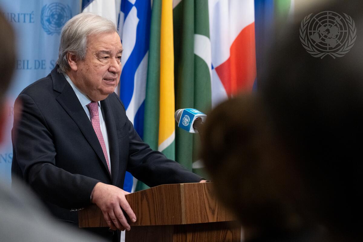 Secretary-General Briefs Press on Situation in Gaza