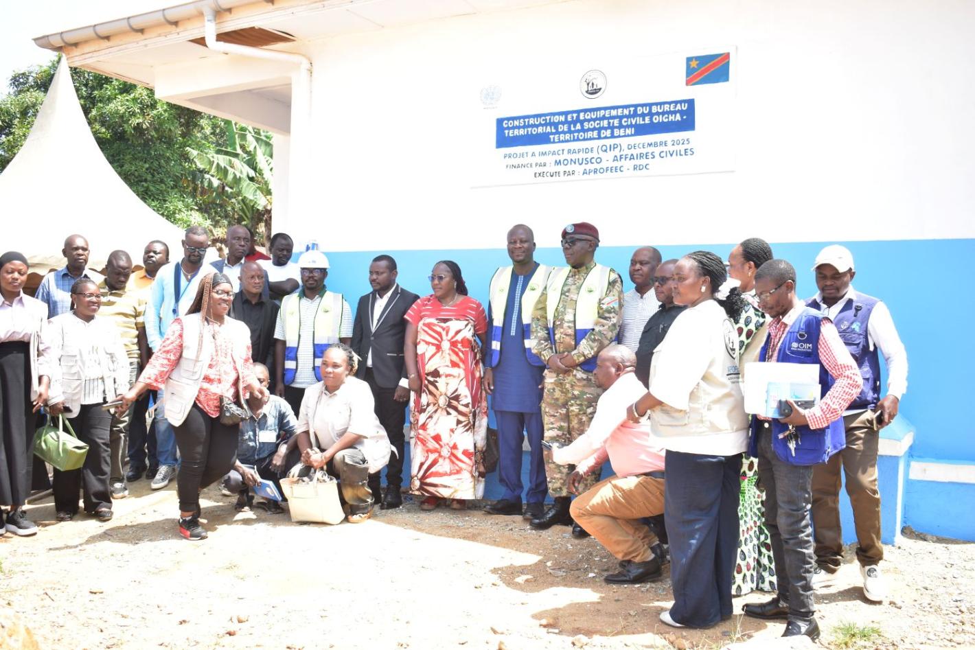 Le bâtiment comprend un bureau pour le président, un bureau pour le rapporteur, une salle d’accueil pour le secrétariat, un espace d’archivage, et une grande salle de réunion. Photo MONUSCO ©Martial Mukeba wa Mukeba