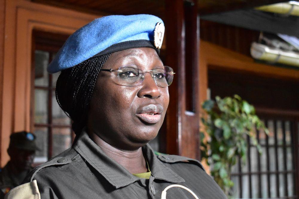 Mamouna Ouedraogo, Chief of Police of MONUSCO (UNPOL), met on Wednesday with the provincial governor, General Evariste Kakule Somo. Photo MONUSCO.