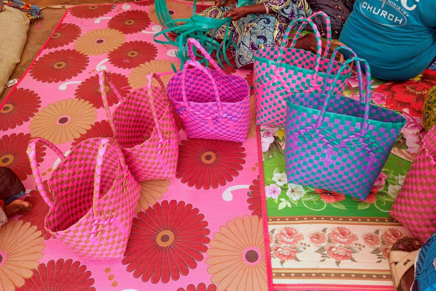 For three days, dozens of detained women and girls received psychological support and were also introduced to several income-generating activities, notably basket weaving. Photo MONUSCO.