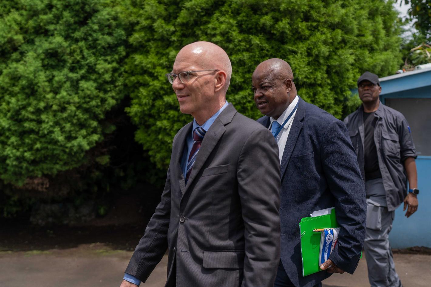 SRSG James Swan arriving in Goma