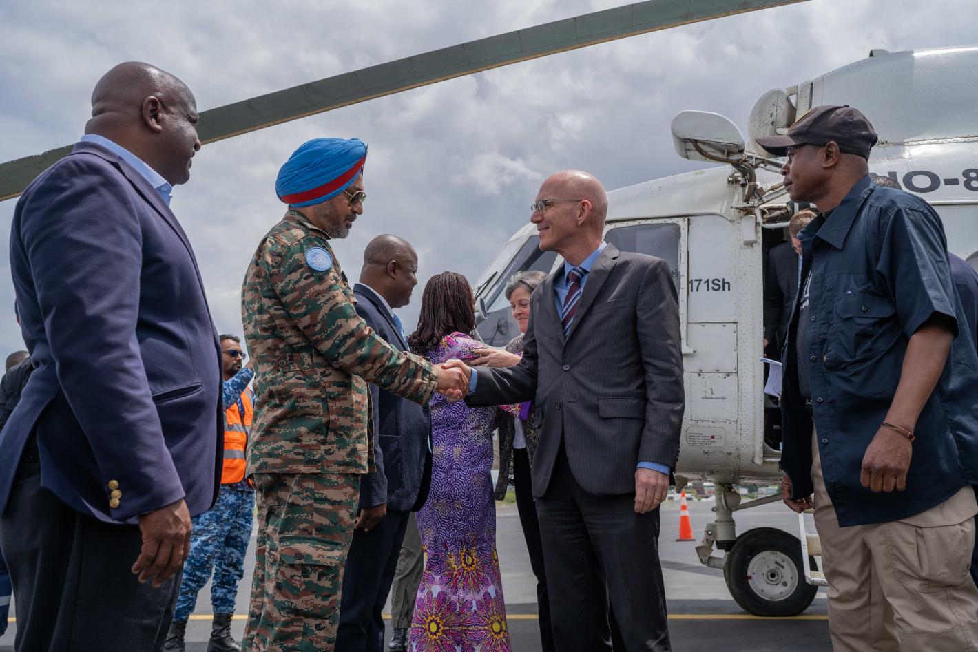 SRSG James Swan arriving in Goma