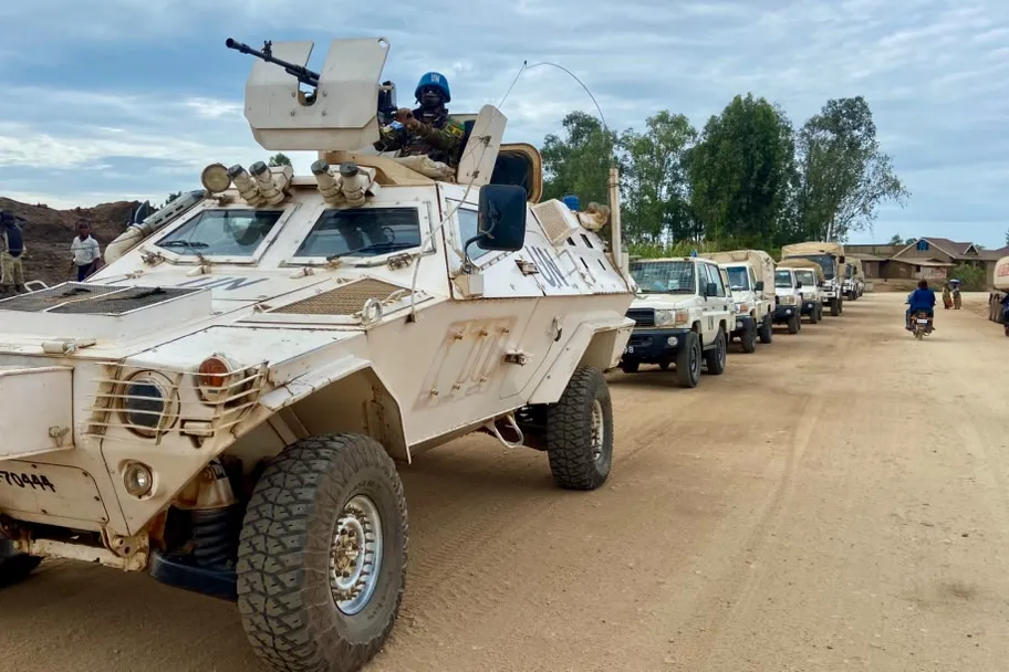 MONUSCO strengthens support and establishes a mobile military Base in Mongbwalu to secure health operations