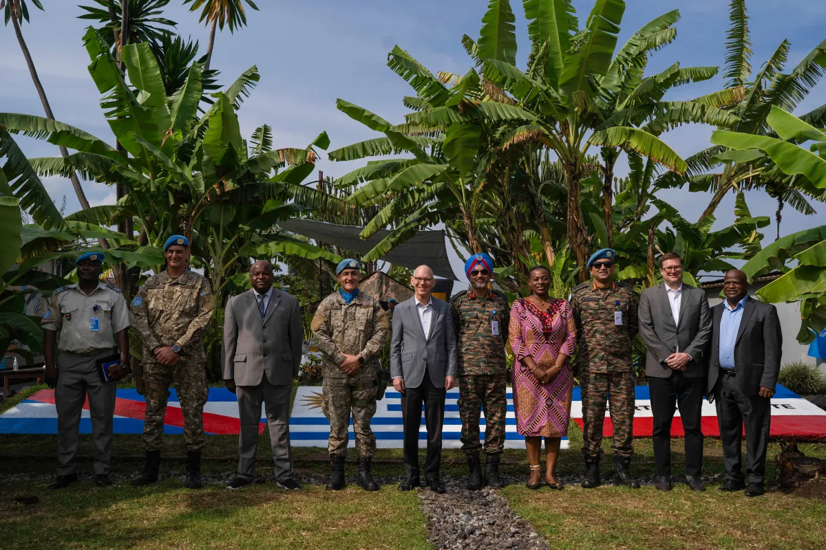 Mr. Swan made a particular point of congratulating Sergeant Matias Reyes, currently deployed with MONUSCO, who was one of the two recipients of the prestigious Mbaye Diagne Medal, awarded on 5 June at United Nations Headquarters in New York.