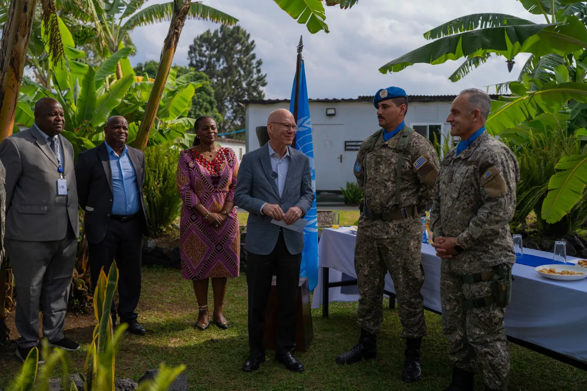 Mr. Swan made a particular point of congratulating Sergeant Matias Reyes, currently deployed with MONUSCO, who was one of the two recipients of the prestigious Mbaye Diagne Medal, awarded on 5 June at United Nations Headquarters in New York.