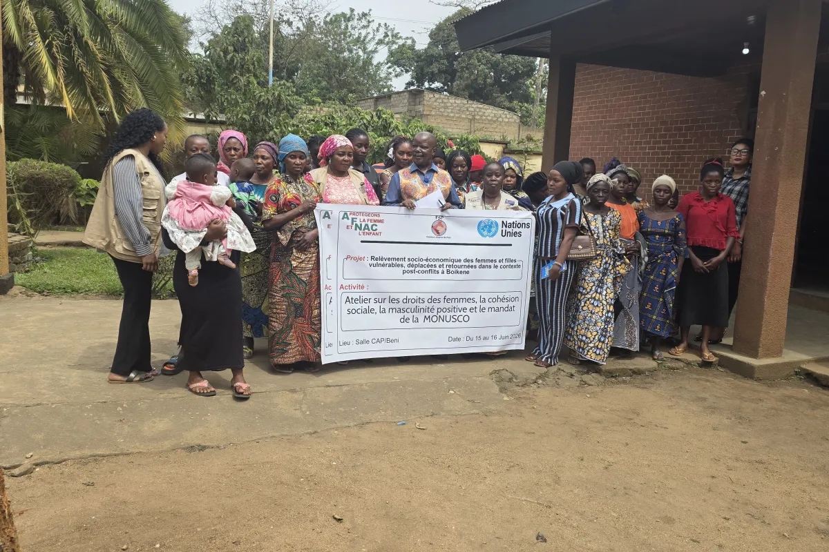 Des femmes vulnérables outillées par la MONUSCO en vue de leur autonomisation
