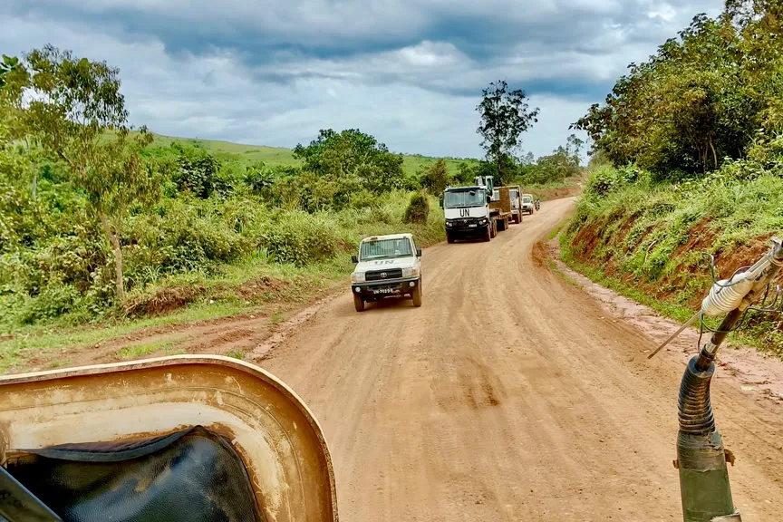 MONUSCO strengthens support and establishes a mobile military Base in Mongbwalu to secure health operations
