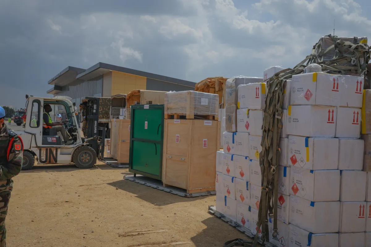Since the beginning of the outbreak, MONUSCO has supported response efforts by providing ground and air logistical assets to facilitate the transportation of personnel and medical supplies.