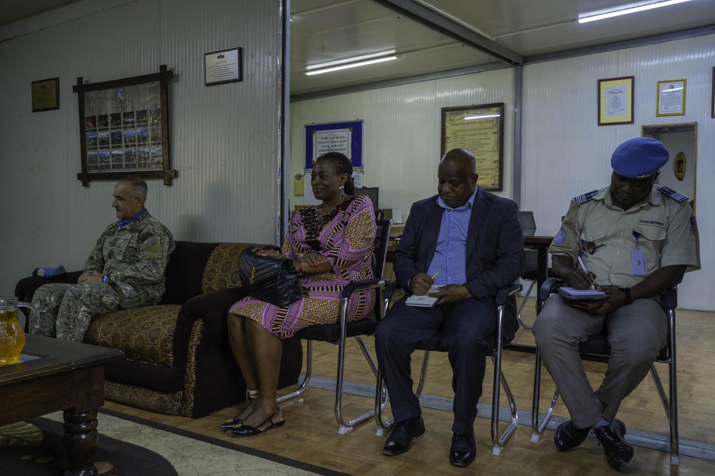 Mr. Swan made a particular point of congratulating Sergeant Matias Reyes, currently deployed with MONUSCO, who was one of the two recipients of the prestigious Mbaye Diagne Medal, awarded on 5 June at United Nations Headquarters in New York.