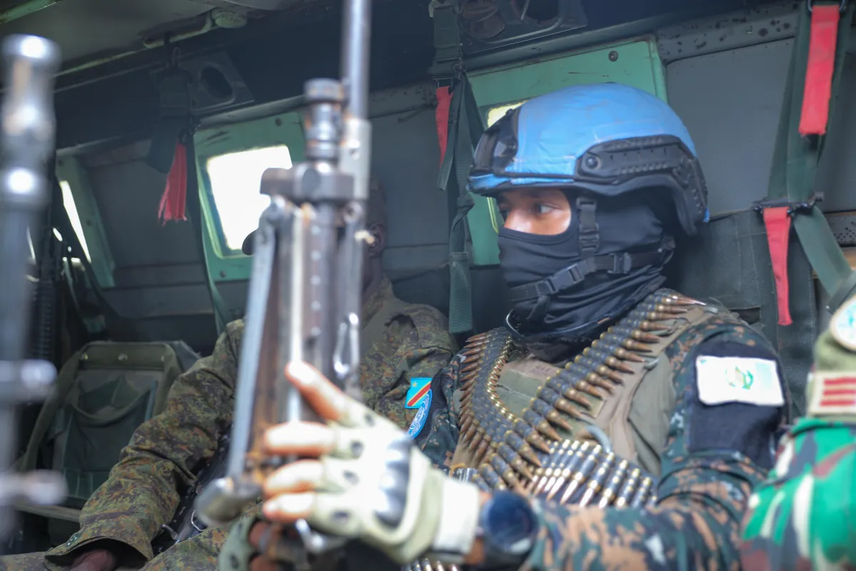 In Nyakunde, Ituri, MONUSCO patrols are helping restore communities' confidence and revive the Ebola response. Health authorities are calling for a sustained presence to protect communities and ensure continuity of care.