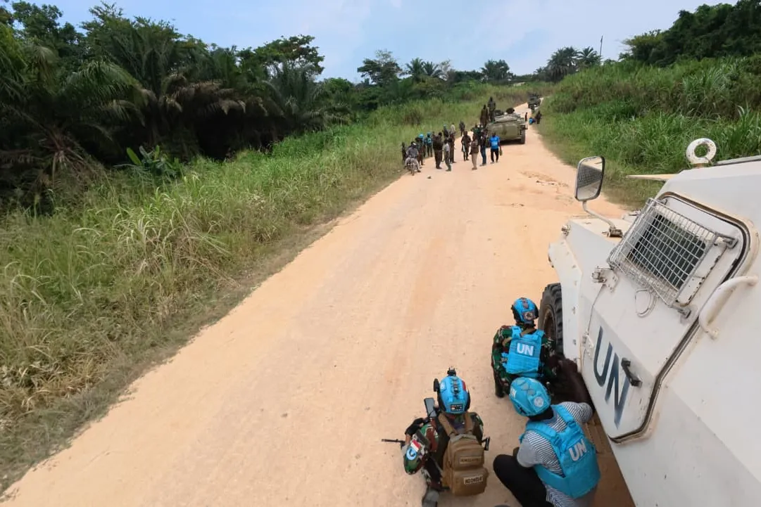 Alertées par des relais locaux de la situation à Bamande, deux équipes de réaction du contingent indonésien de la MONUSCO ont été dépêchées sur place à partir de la base opérationnelle permanente de Komanda.