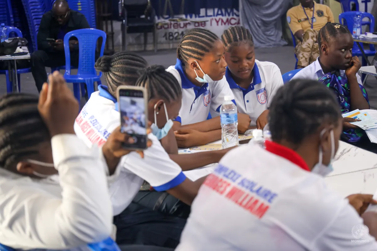 Au total, une trentaine de jeunes filles ont participé à la séance de sensibilisation organisée par UNPOL et la Police congolaise.