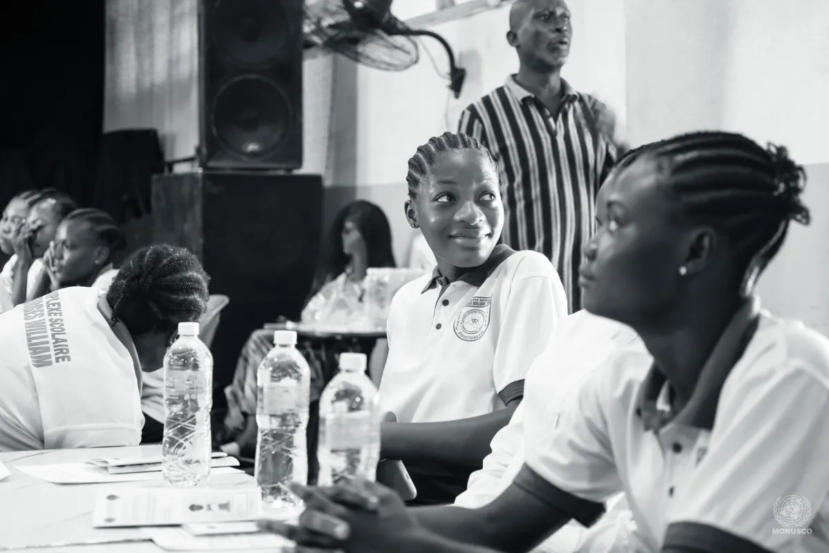 Au total, une trentaine de jeunes filles ont participé à la séance de sensibilisation organisée par UNPOL et la Police congolaise.